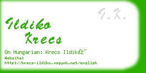 ildiko krecs business card